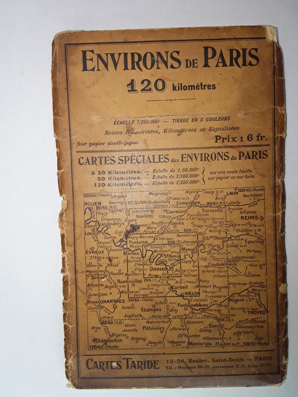 Cartes taride environs de paris 120 kilom&egrave;tres 