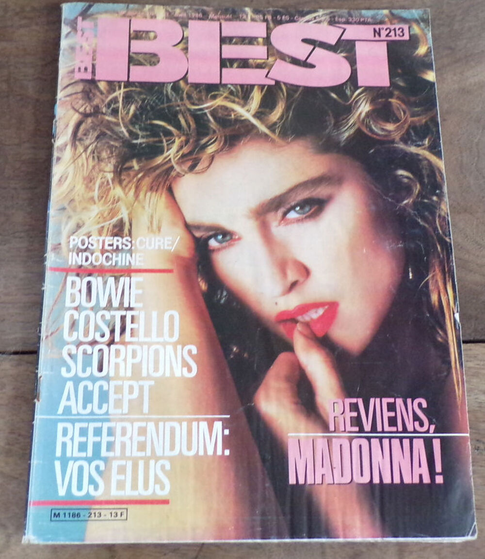 Best revue n&deg; 213 Madonna Bowie Livres et BD