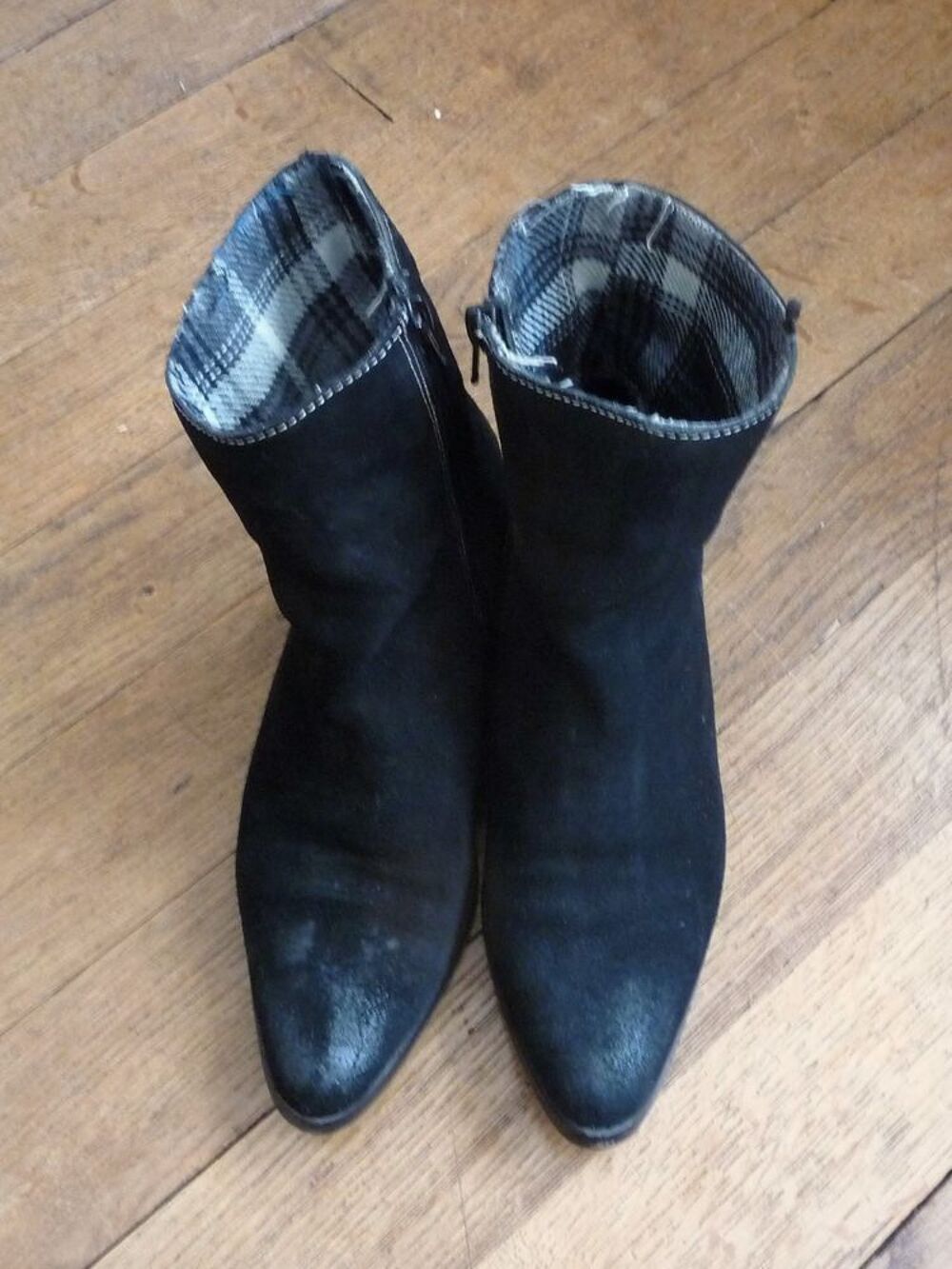 Bottines en Daim Noir- Pointure 37- Elite Chaussures