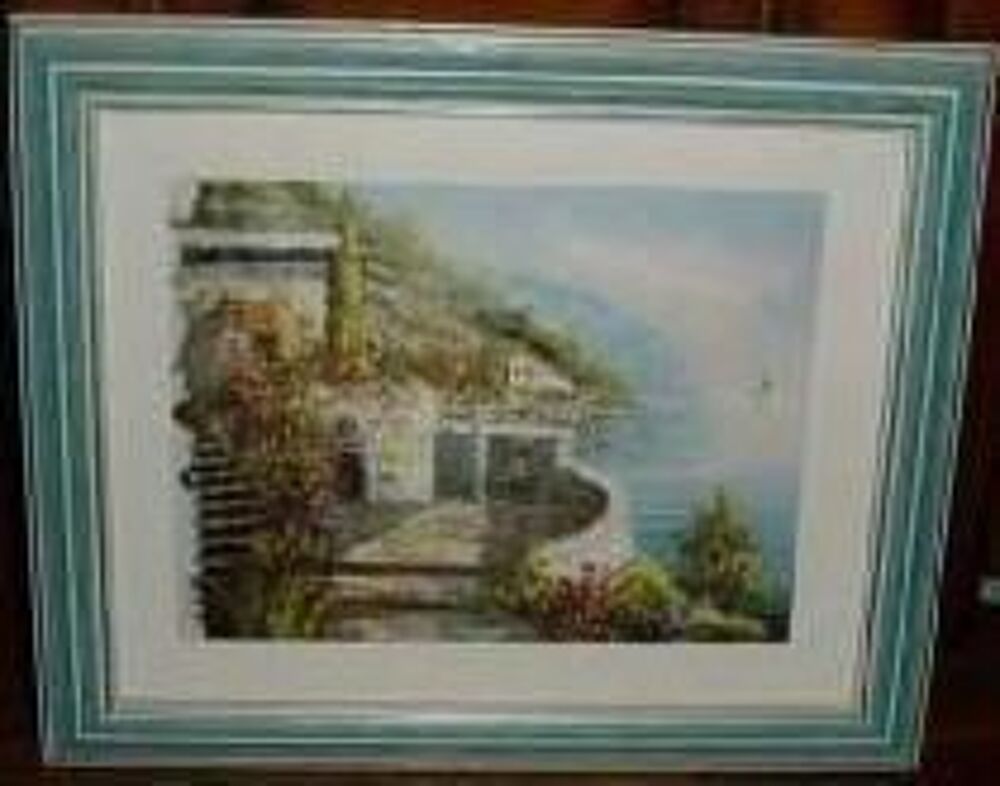 Litho sign&eacute;e au crayon par l'artiste X. POUKAS Mas Décoration