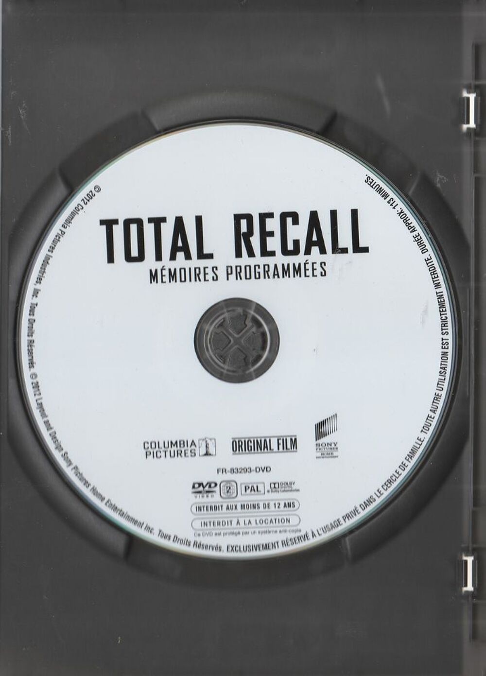 Total Recall m&eacute;moires Programm&eacute;es DVD et blu-ray