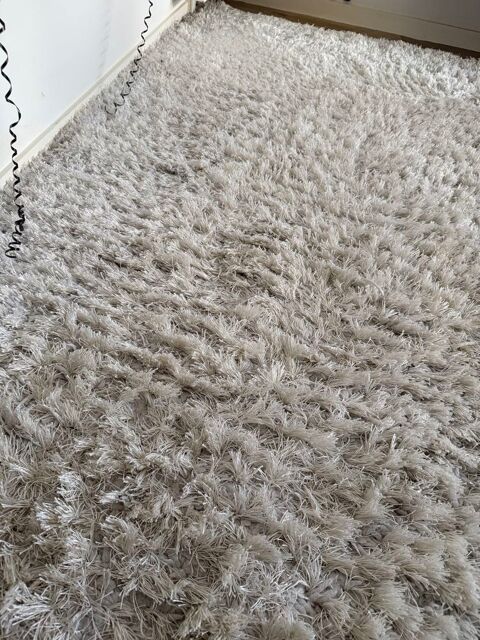 Tapis Maison du Mondeavec un long poil blanc. 50 Dammarie-les-Lys (77)