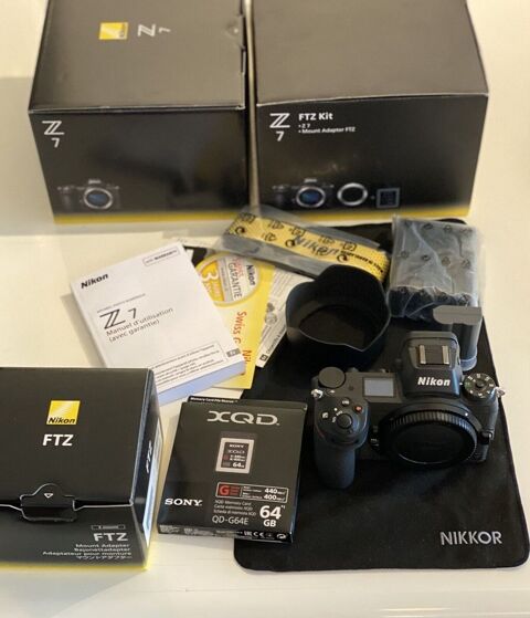 Nikon Z7 Hybride 45,7 Mpix Appareil Photo Numérique - Noir (Boitier nu) 1600 Grenoble (38)