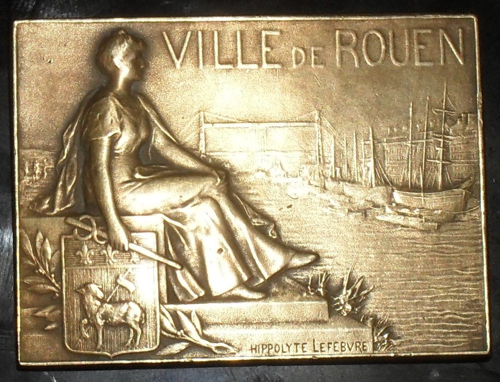 M&eacute;daille en Bronze ville de Rouen par H. Lefebvre 