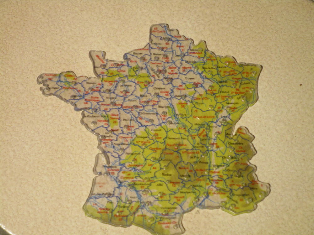 VIEILLE CARTE DE FRANCE 1980 D ECOLE"FLEUVE-DEPARTEMENT" 