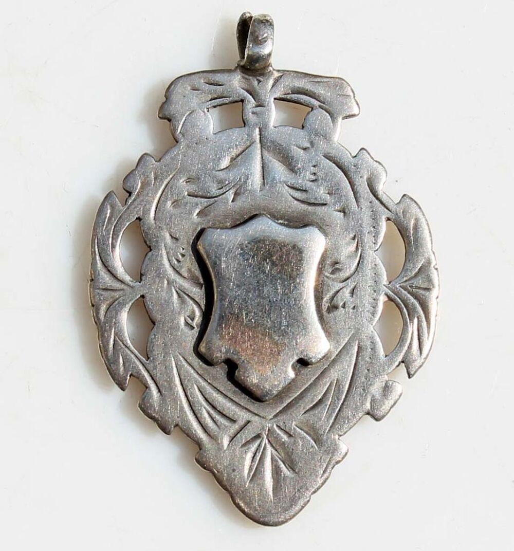 ANCIEN PENDENTIF VICTORIA ARGENT OR STERLING PENDANT VINTAGE Bijoux et montres