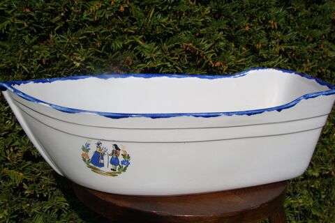 Plat de service / saladier breton en forme de bateau  barque 15 Gargenville (78)