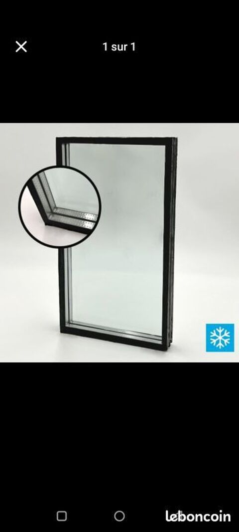 Vitre triple vitrage 2,10m X1,60m Beauronne (24)