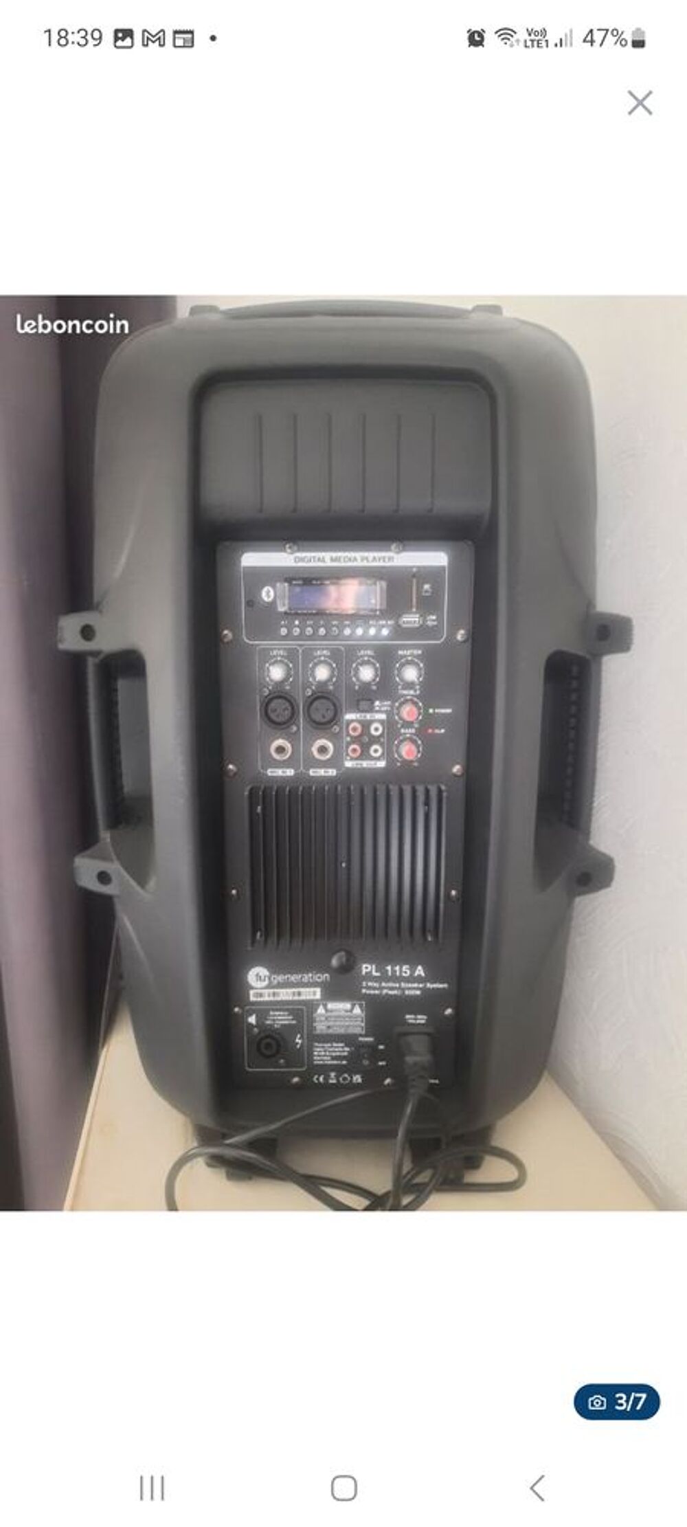 ENCEINTE FUN G&Eacute;N&Eacute;RATION 115 W Audio et hifi