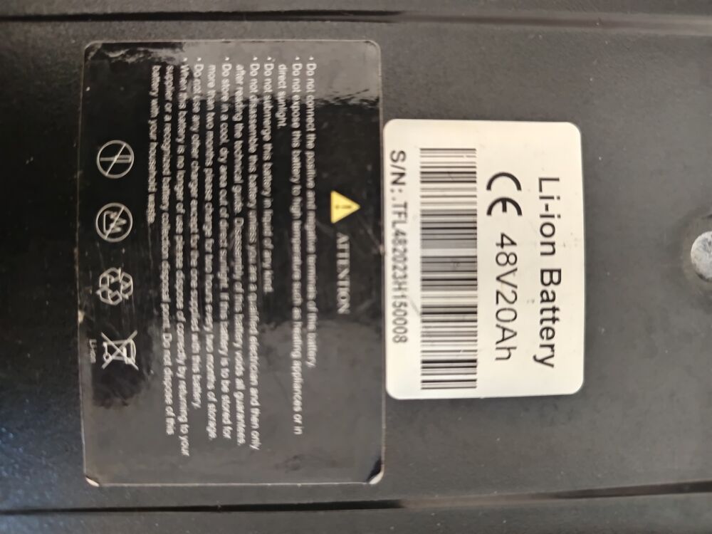 Batterie 48 volts 20 amp&egrave;res Vélos