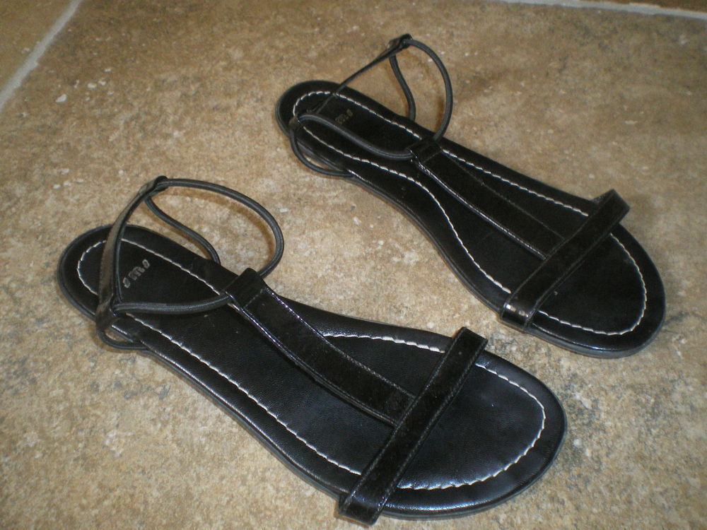 NU PIEDS VERNI NOIR Chaussures