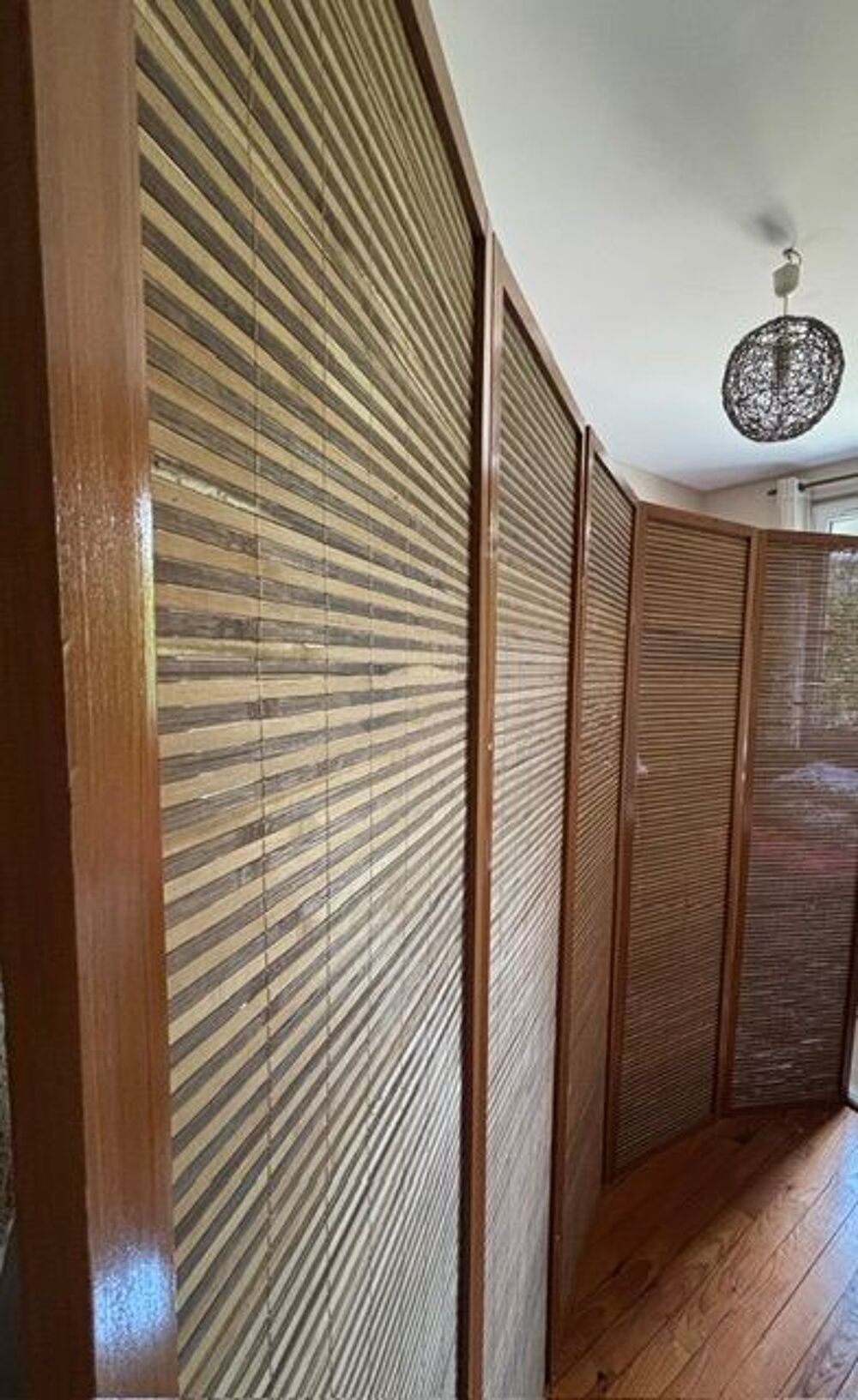 Paravent bambou miel 5 panneaux 
H175 L 200
Décoration