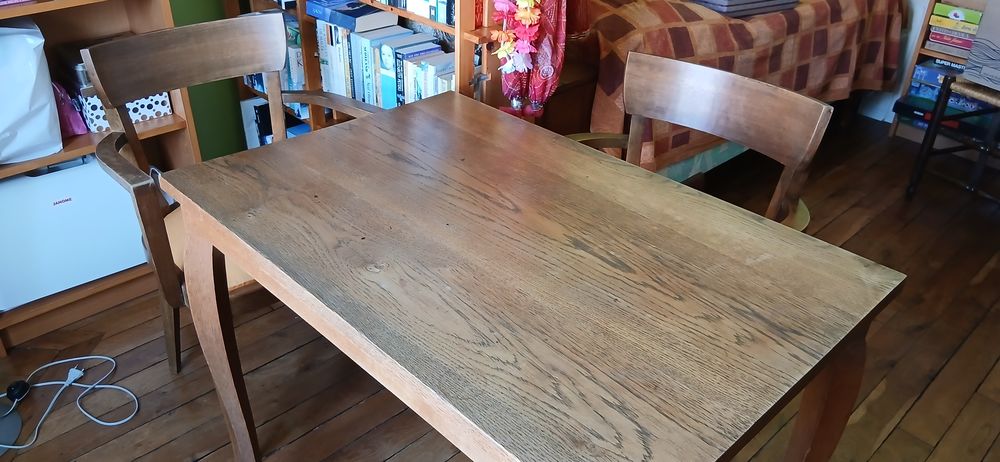 Ensemble vintage lit + table + commode Meubles