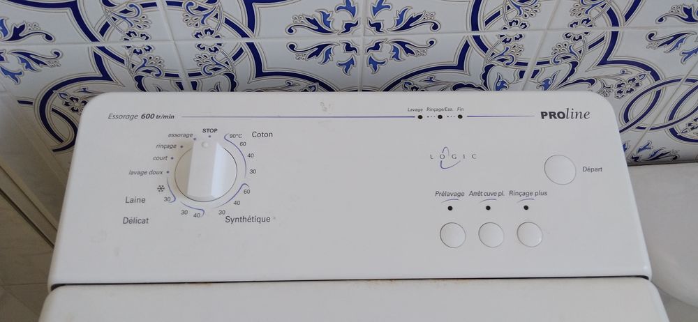 Lave linge top blanc proline pw650tlw Electroménager