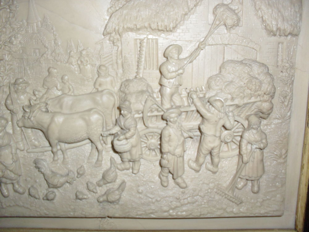 TABLEAU ANCIEN FONTAINE P&Eacute;TRIFIANTE C.FBECKER Décoration