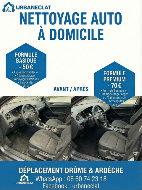 nettoyage auto &agrave; domicile 0 26120 Malissard