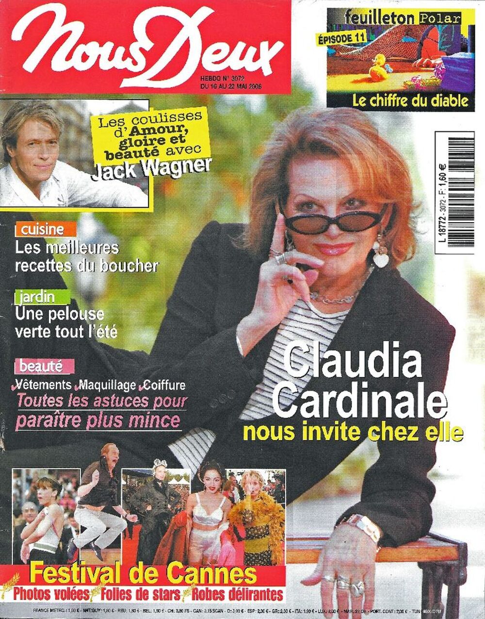 NOUS DEUX Magazine n&deg;3072 2006 Claudia CARDINALE Livres et BD