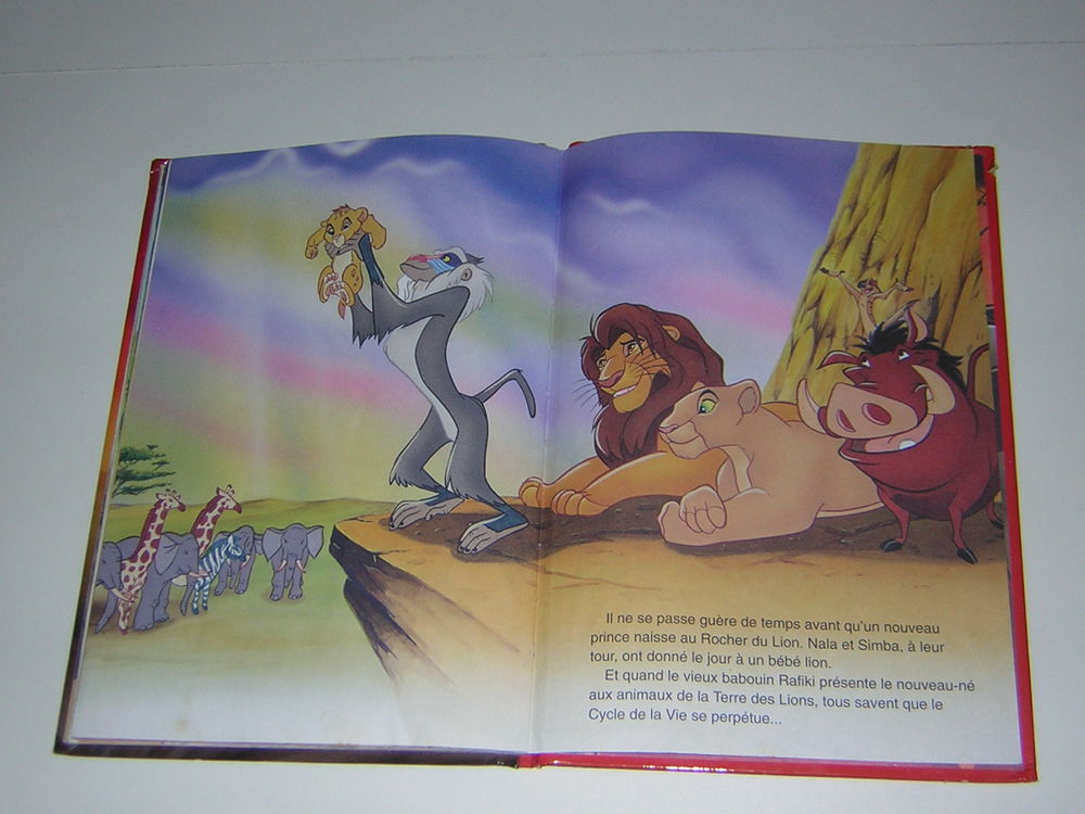 2 livres Le livre de la jungle (Walt Disney) + Le Roi Lion ( Livres et BD