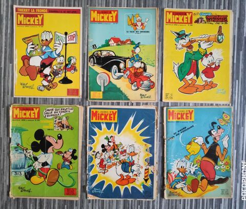 Lot de 6  Le journal de Mickey  10 Grand-Champ (56)