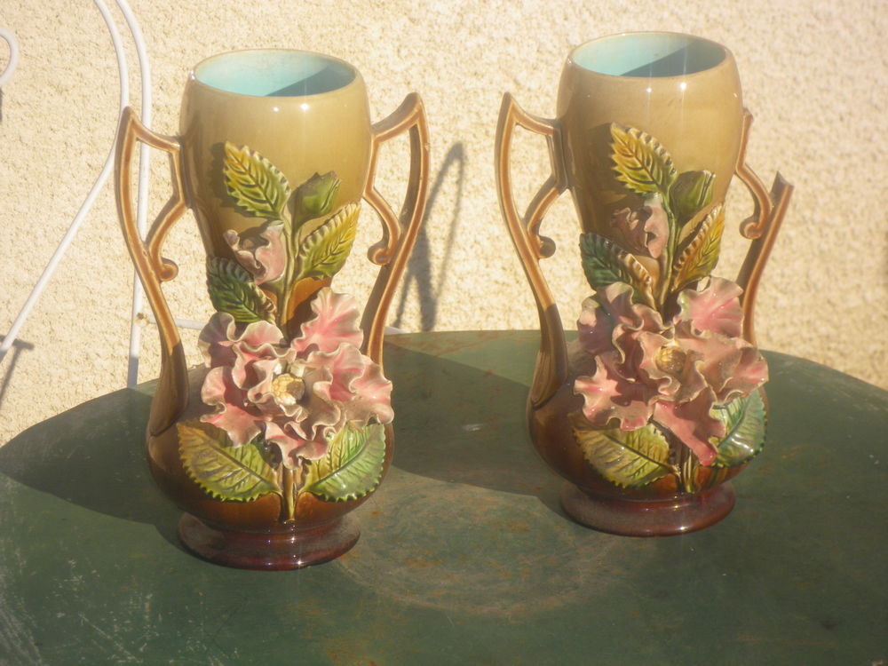 Vases en Barbotine tr&egrave;s anciens Décoration