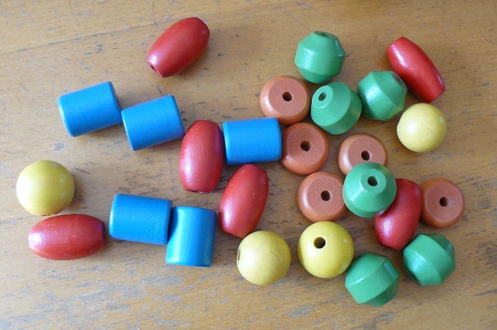 Jumbo Wood Beads Playskool - Ann&eacute;es 60/70 Jeux / jouets