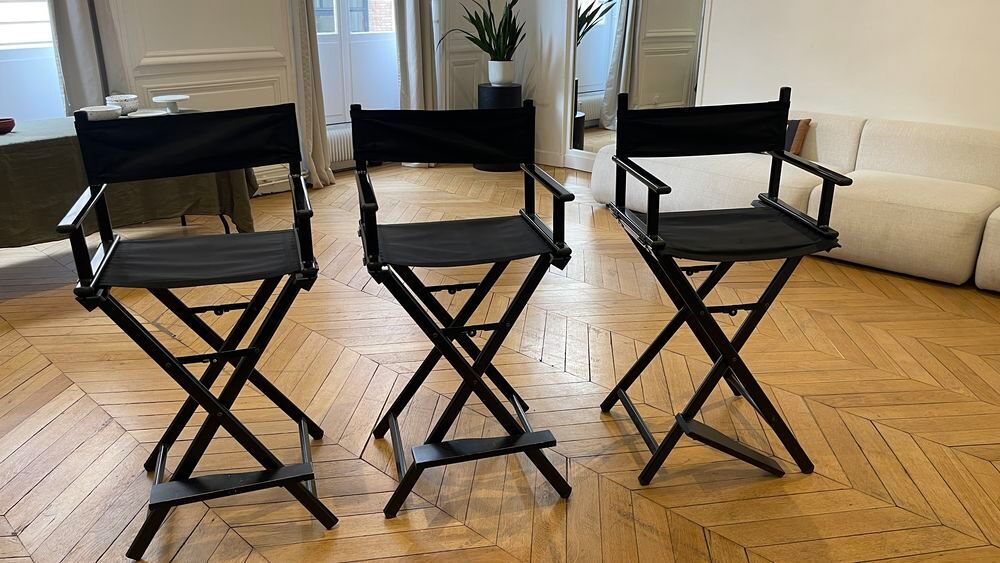 Lot de 3 chaises de maquillage pliantes Meubles