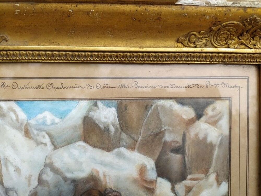Tableau Dessin Pastel Les Petits Savoyards &Eacute;gar&eacute;s 1841 