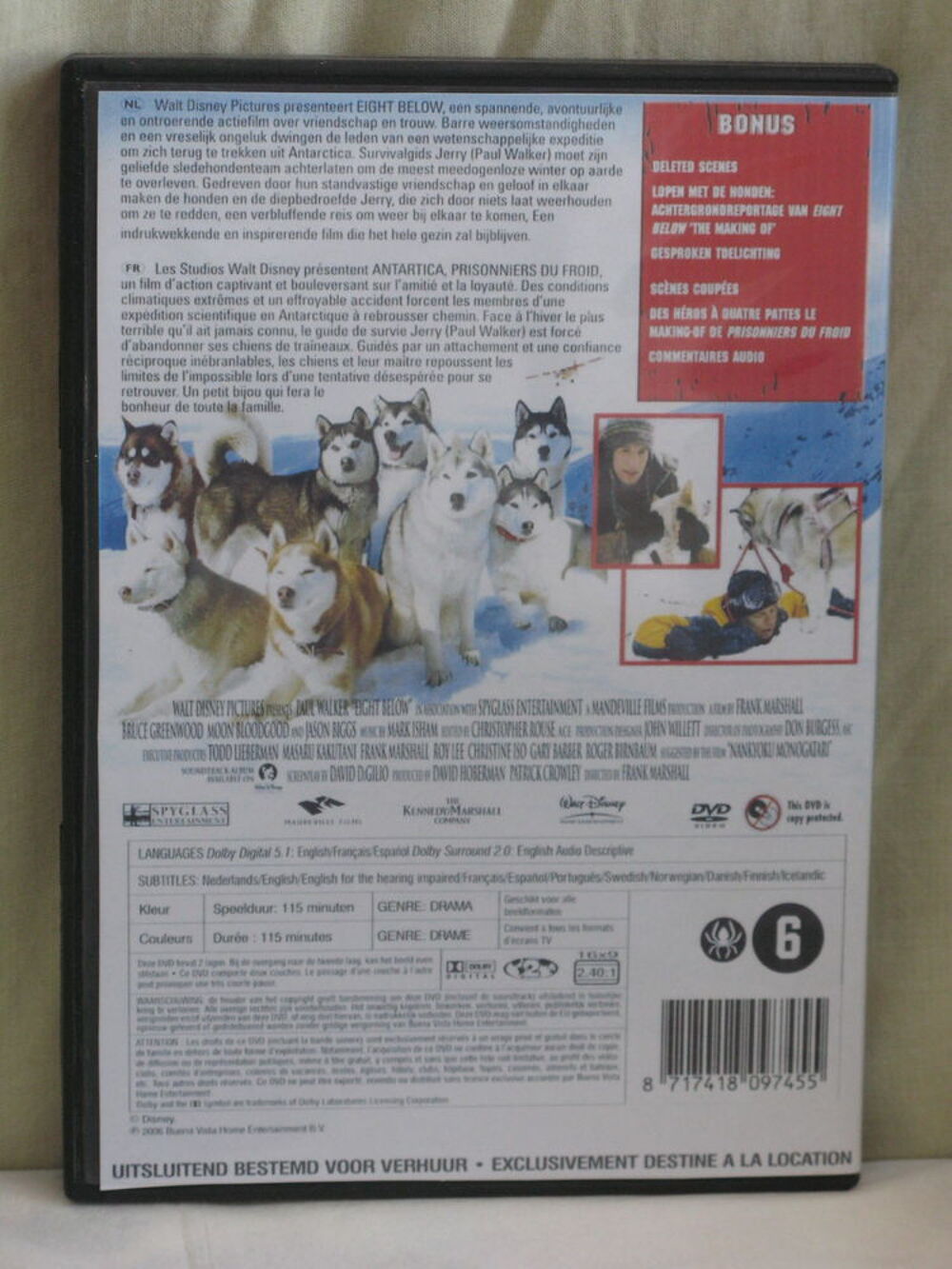 Antartica prisonnier du froid DVD et blu-ray