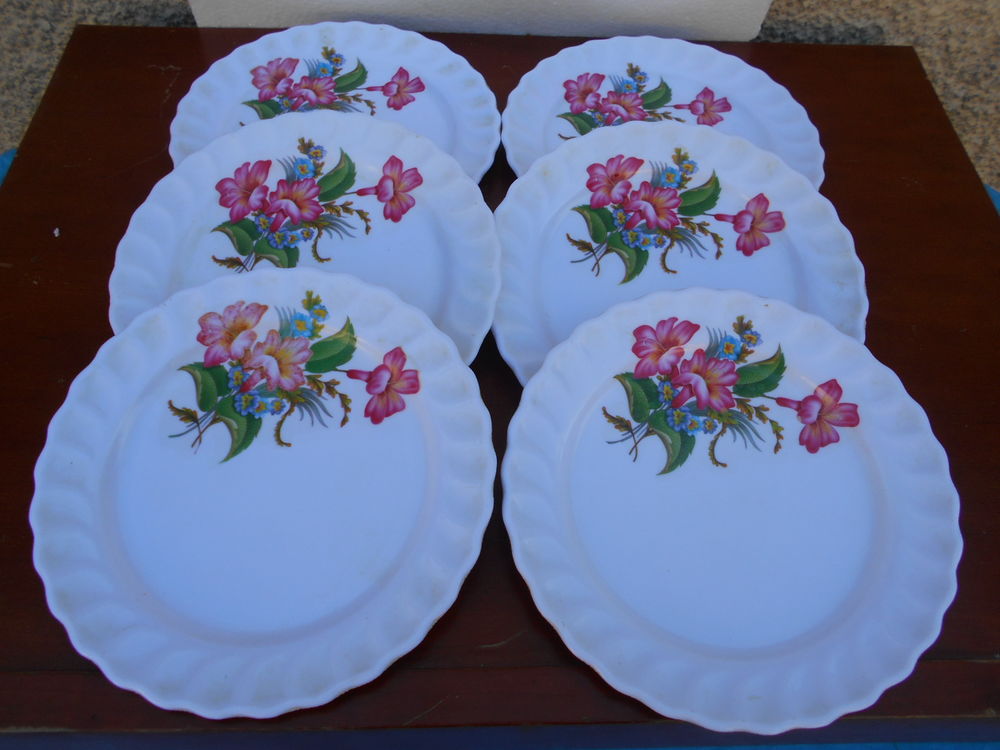 6 ASSIETTES dessert " Bouquet fleuri " Cuisine
