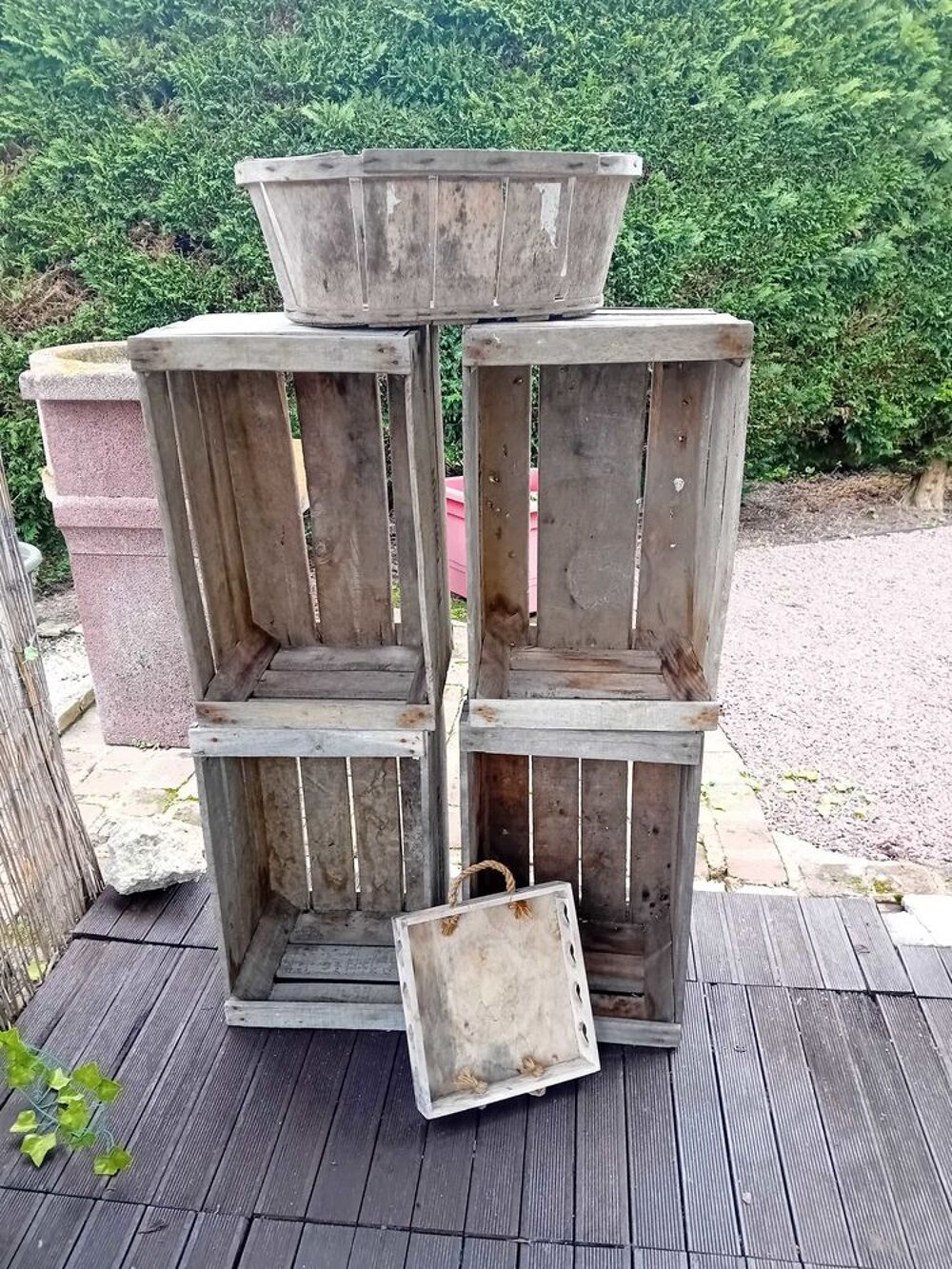 caisses pomme vintage Dcoration