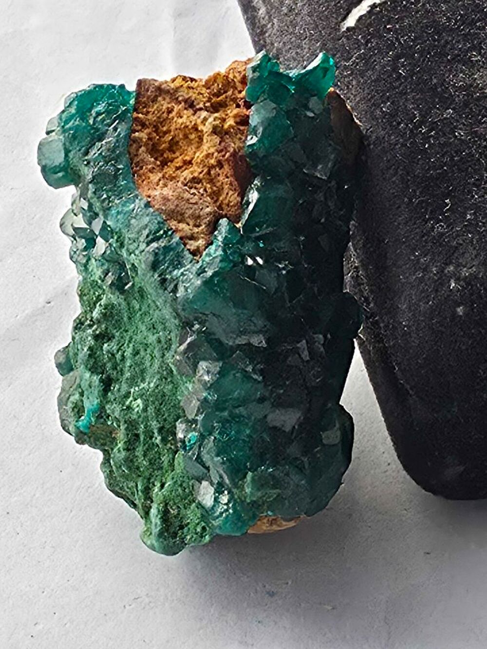 Pierre de collection Dioptase 43g-Min&eacute;ral authentique Congo 