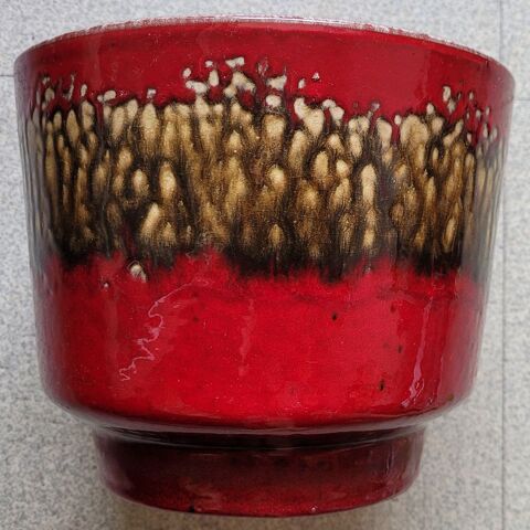 Joli Cache-Pot Cramique Rouge 15 Juvisy-sur-Orge (91)