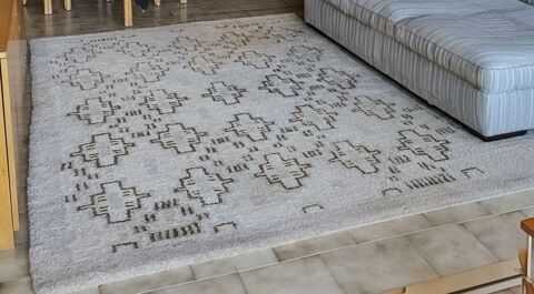 Tapis Marocain Berbère Artisanal Pure Laine 277x200cm - Beig Antibes (06)