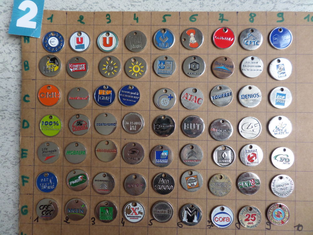 Plusieurs jetons de caddie ( envoi possible ) 