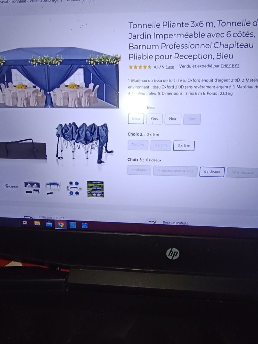 tonnelle barnum 6m x 3 neuf Jardin