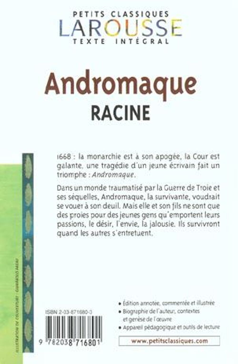 Andromaque Livres et BD