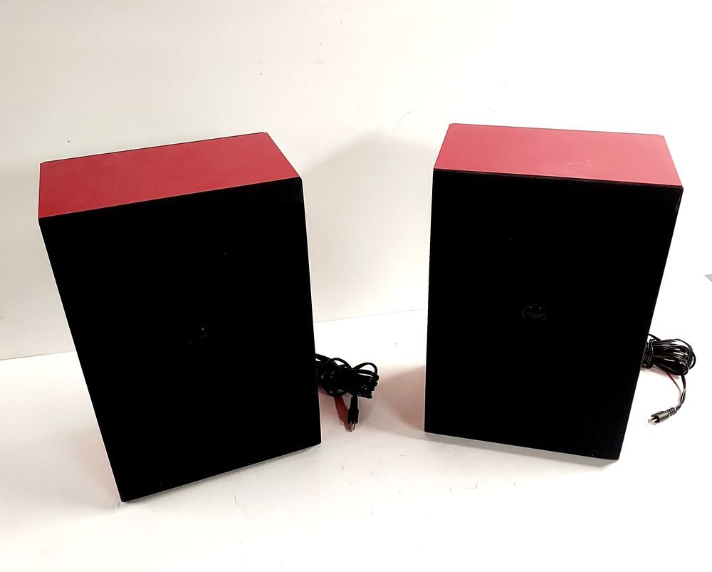 2 Haut-parleurs 5W musicaux 8 Ohms rouges Vintage Audio et hifi
