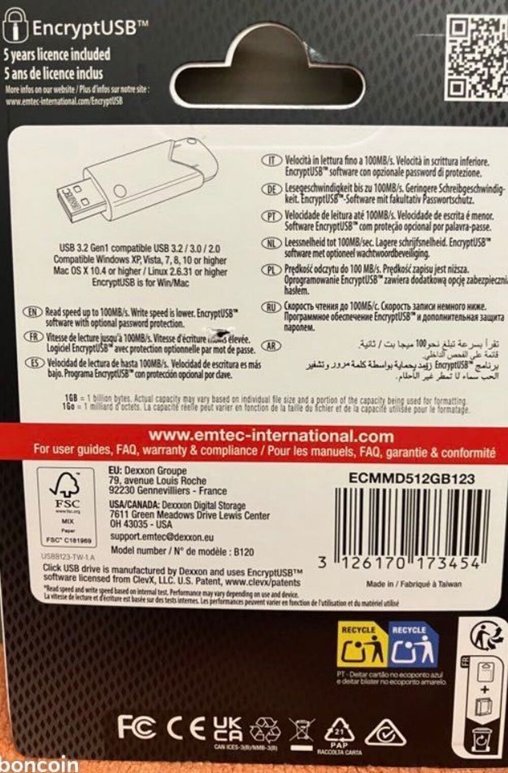 cl&eacute; USB 512 Go Accessoires