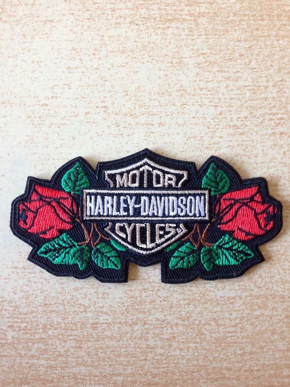 &Eacute;cusson patch harley davidson hd 2 roses 10x5 cm 