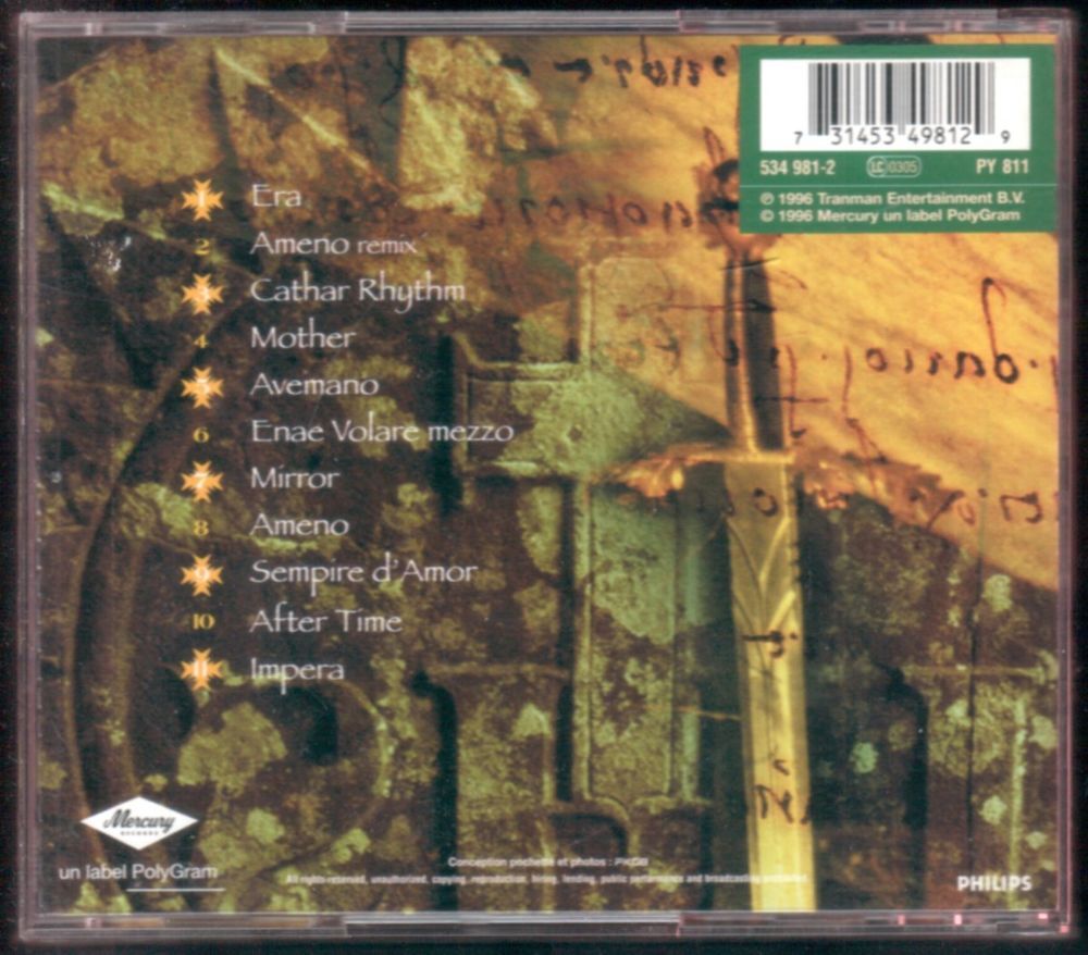 Album CD : ERA - Era. CD et vinyles