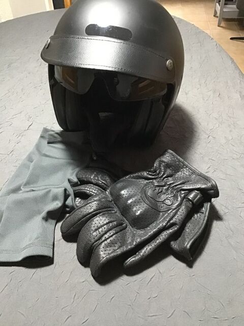 Casque scorpion + cache cou+gants pour moto Anor (59)