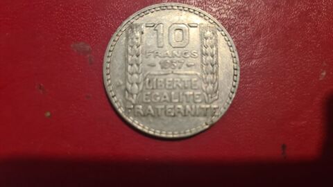 PEU COURANTE =10 FRANCS TURIN 1937 argent Lucheux (80)
