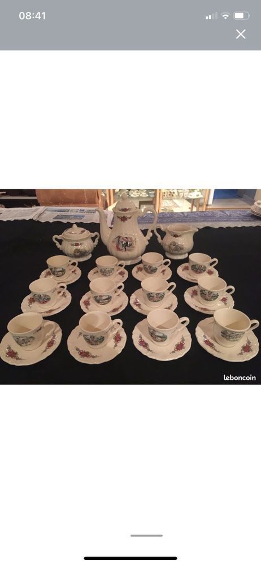 service de table alsacien complet 45 pi&egrave;ces Décoration