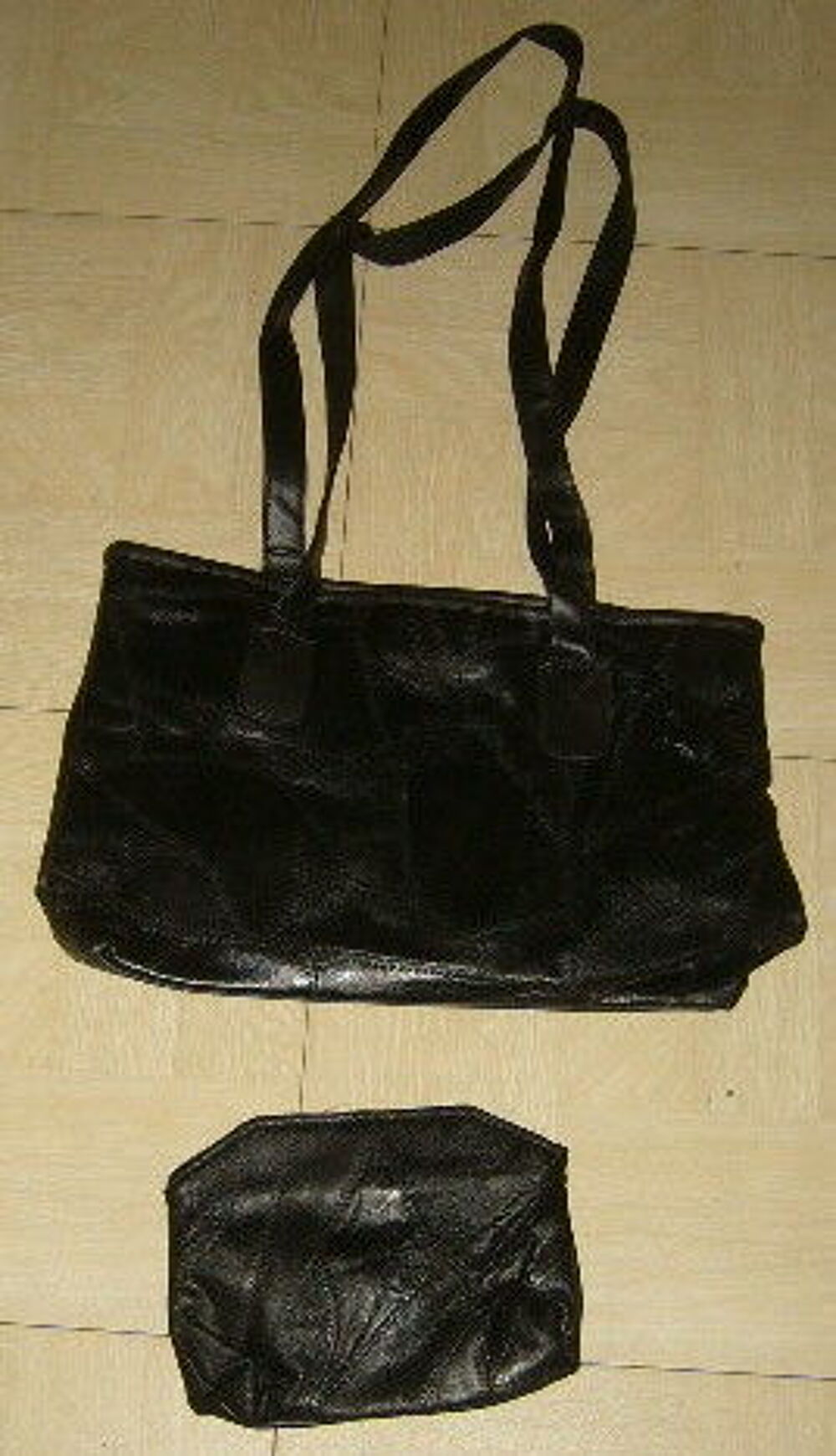 sac noir port&eacute; epaule noir+trousse maquillage NEUFS Maroquinerie
