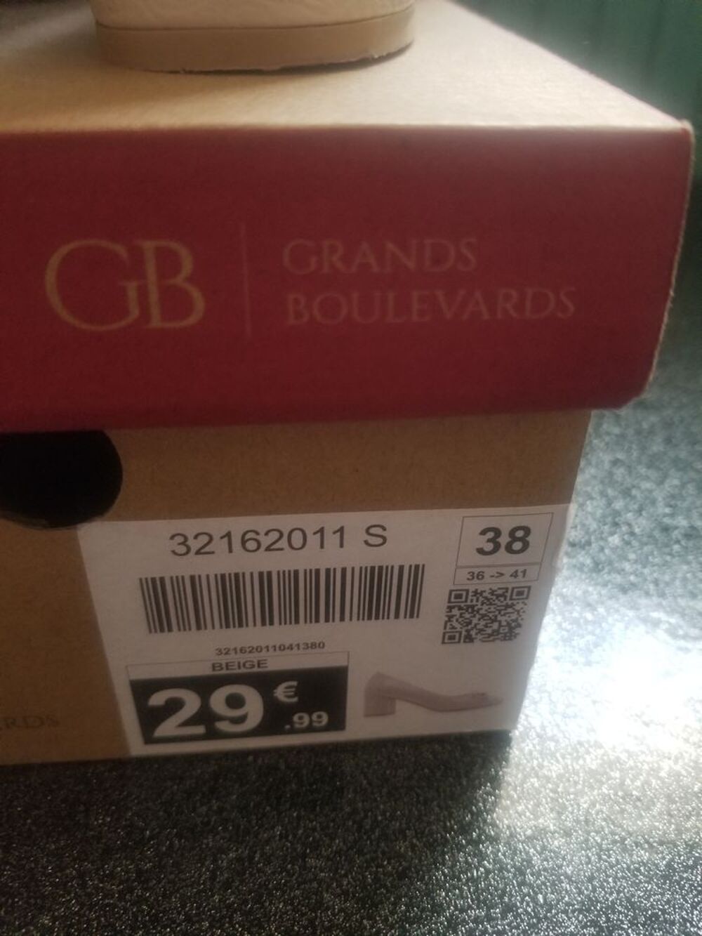 Escarpin femme beige dor&eacute;e Chaussures