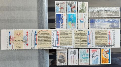 FRANCE - LOT 17 timbres de 1989 - Neufs sans charnires 7 Floirac (33)
