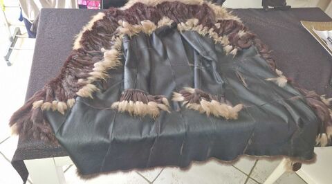 vrai veste en cuir et vrai poil de lapin 500 Rillieux-la-Pape (69)