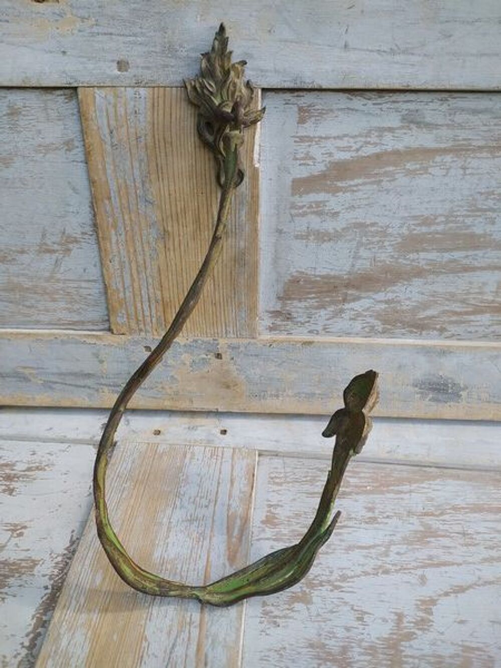 Embrasse de Rideau IRIS Bronze Art Nouveau Porte Serviette Décoration