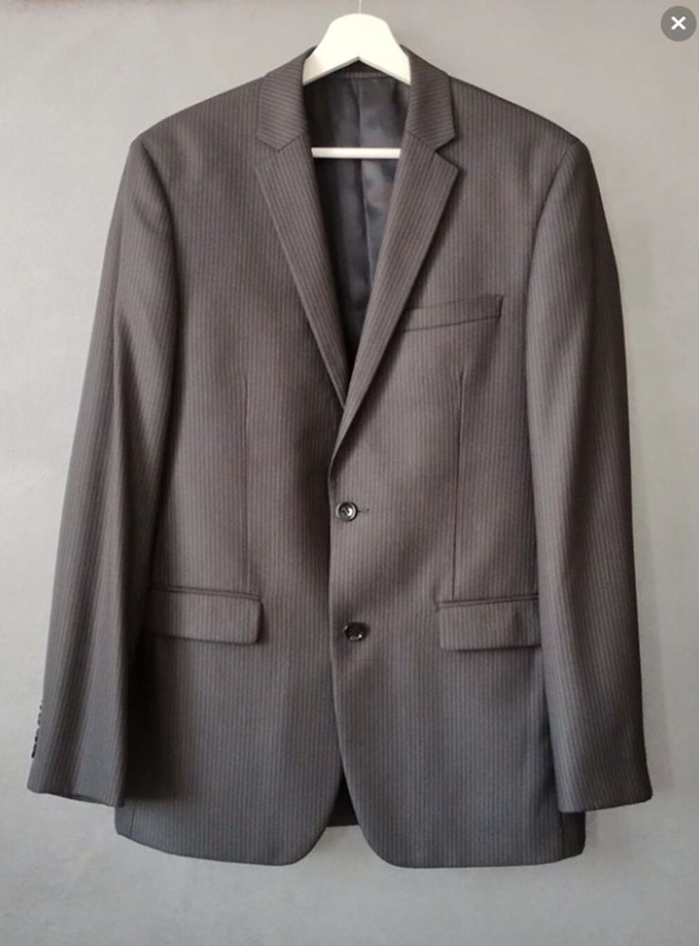 Veste de Costume Grise &agrave; Rayures > T50 Vêtements