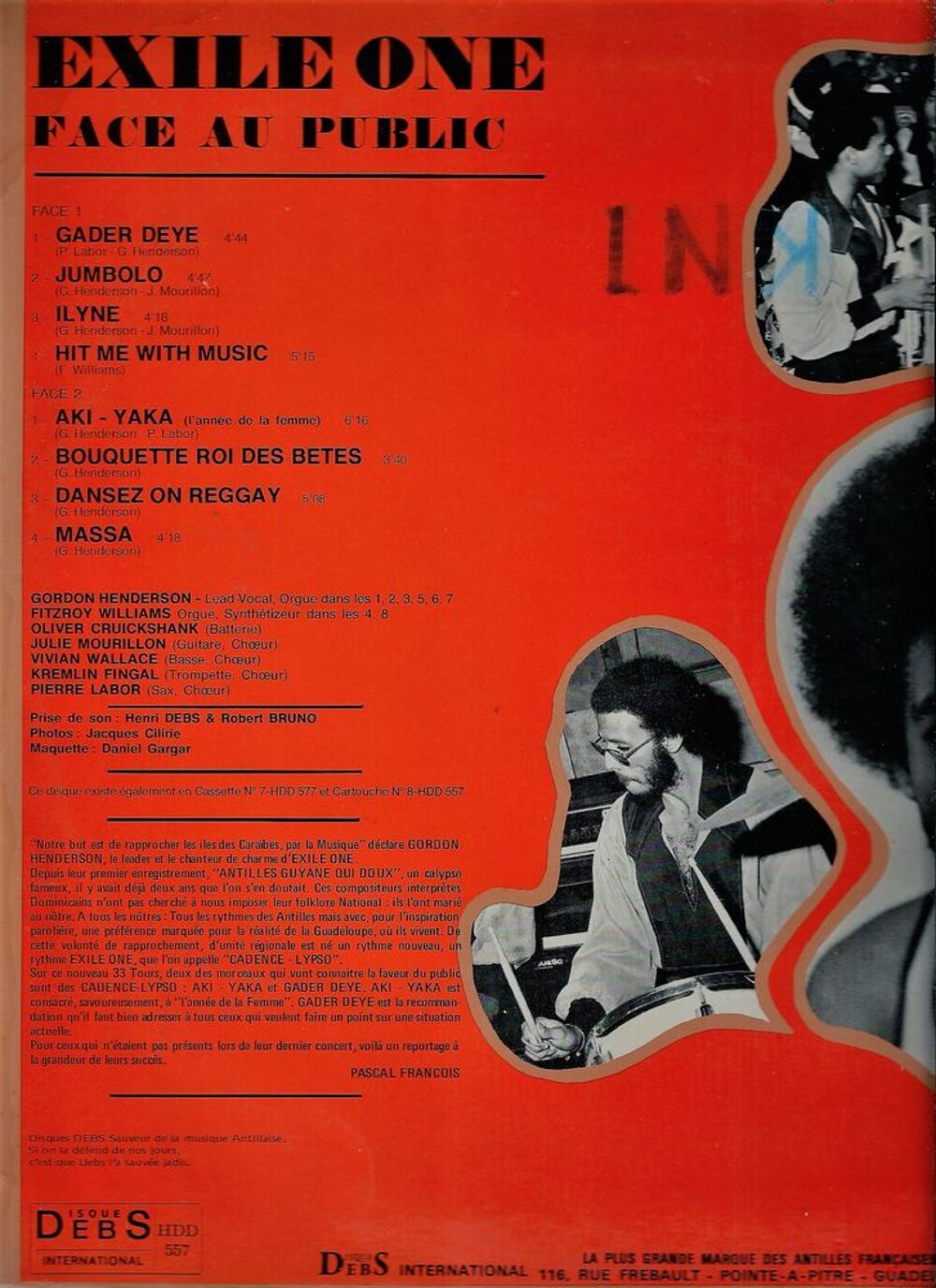 Vinyle 33 T antillais Exile one CD et vinyles